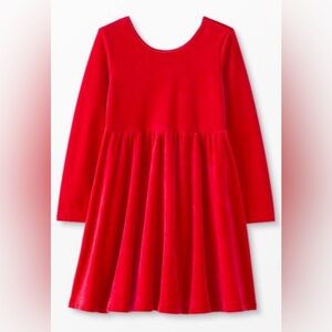Hanna Andersson red Velour Super Soft Skater Dress, size 5 NWT